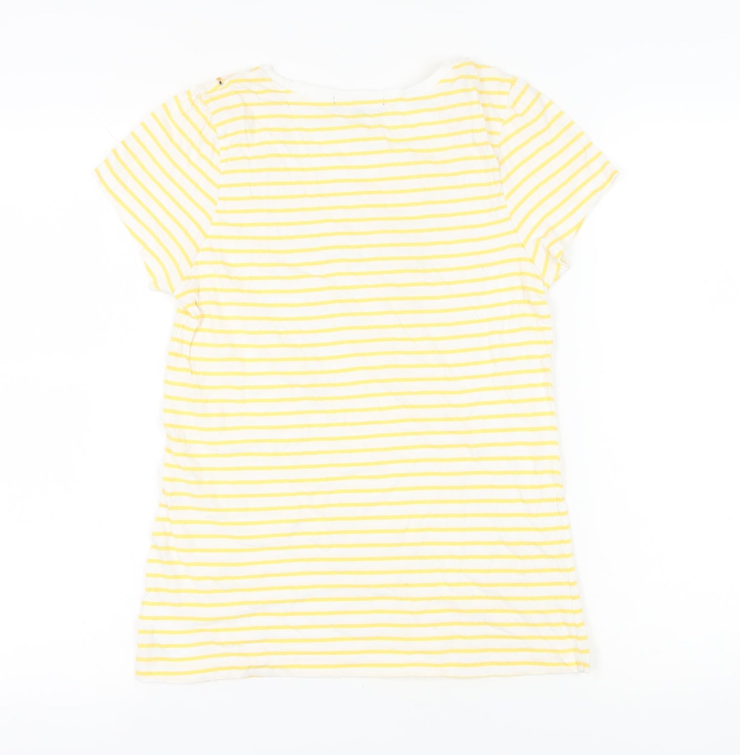 Womens UK Size 14 Marks and Spencer Yellow Basic T-Shirt