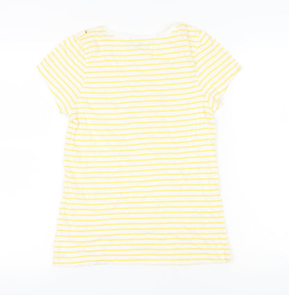 Womens UK Size 14 Marks and Spencer Yellow Basic T-Shirt