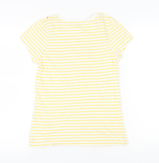 Womens UK Size 14 Marks and Spencer Yellow Basic T-Shirt