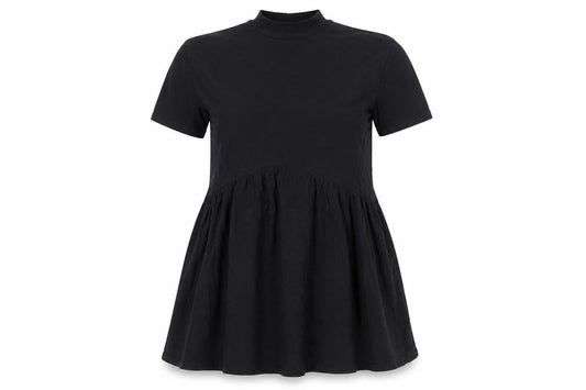 Front view of ASOS Women's Black T-Shirt Dress, size 8, Casual