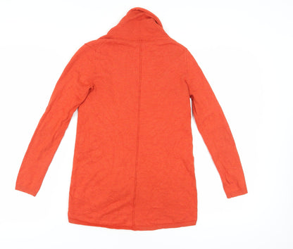 Womens UK Size S Zara Orange Cardigan Jumper