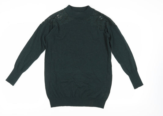 Womens UK Size S Wallis Green Pullover Jumper