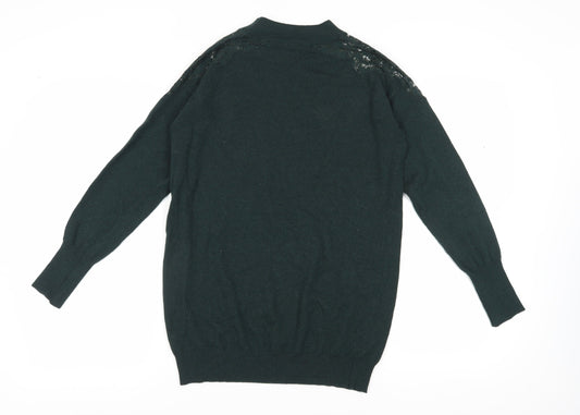 Womens UK Size S Wallis Green Pullover Jumper