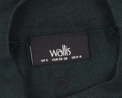 Womens UK Size S Wallis Green Pullover Jumper