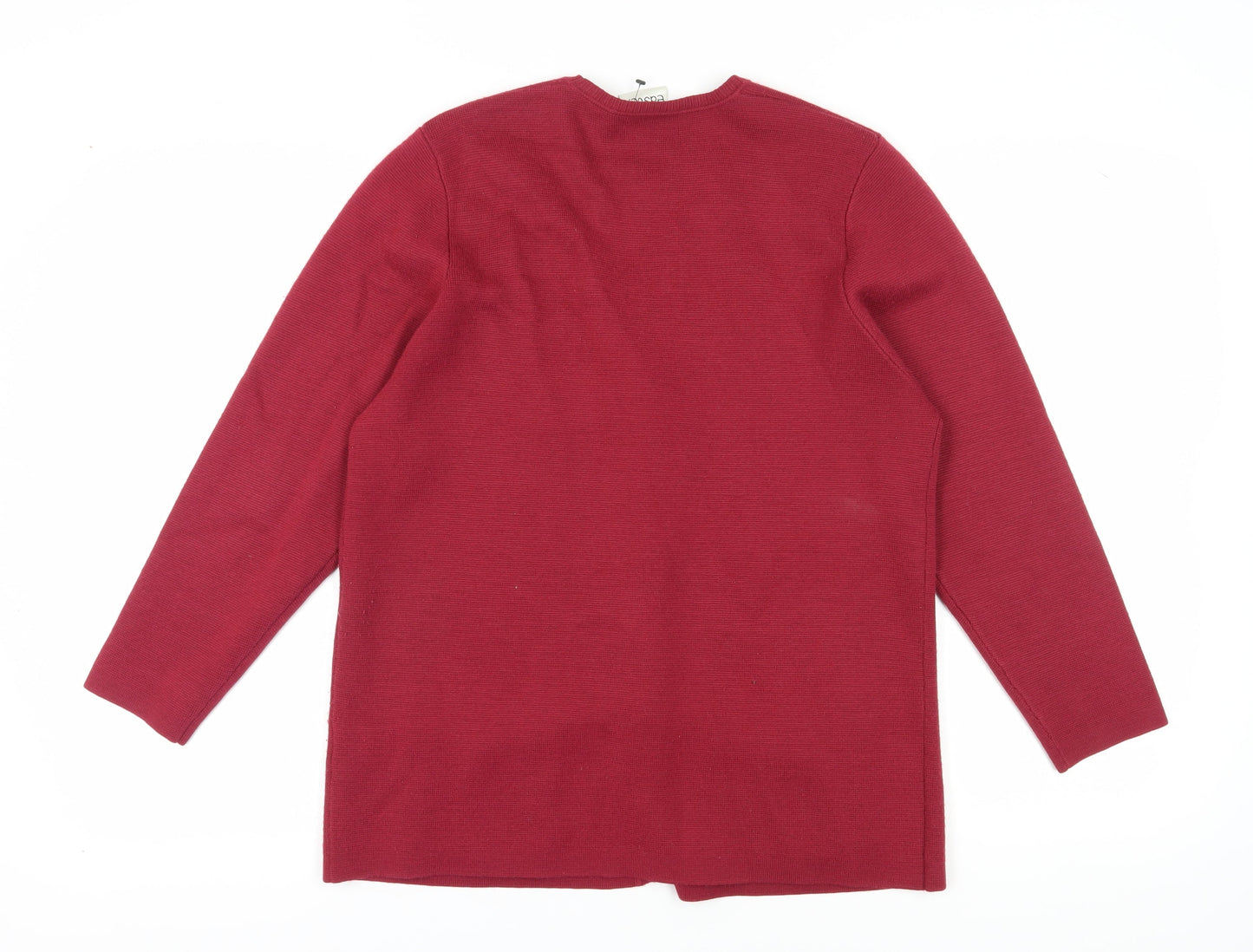 Eastex Women's Red V-Neck Cardigan Size 12