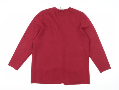 Eastex Women's Red V-Neck Cardigan Size 12