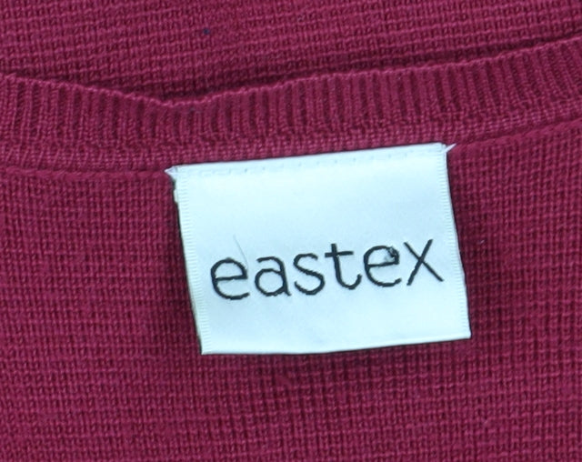 Eastex Women's Red V-Neck Cardigan Size 12