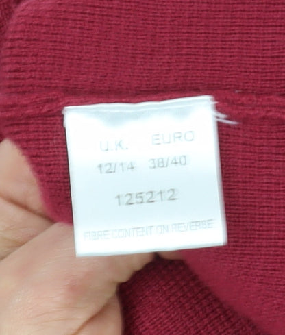 Eastex Women's Red V-Neck Cardigan Size 12