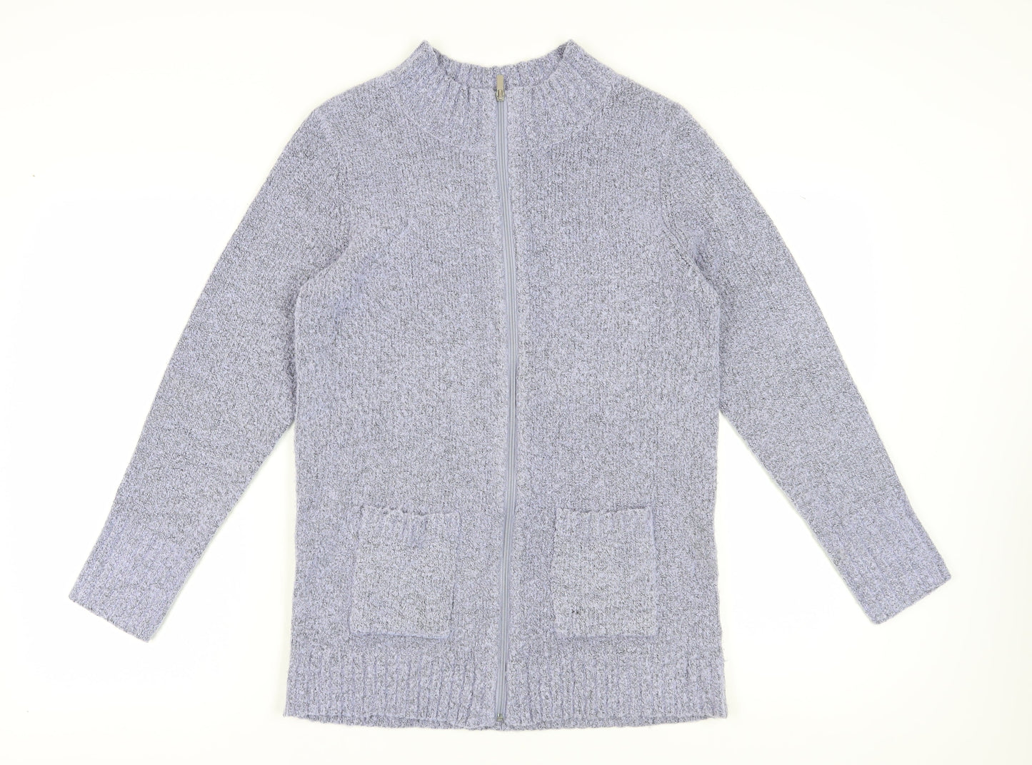 Womens UK Size 12/14 Julipa Grey Full Zip Jumper