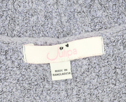 Womens UK Size 12/14 Julipa Grey Full Zip Jumper
