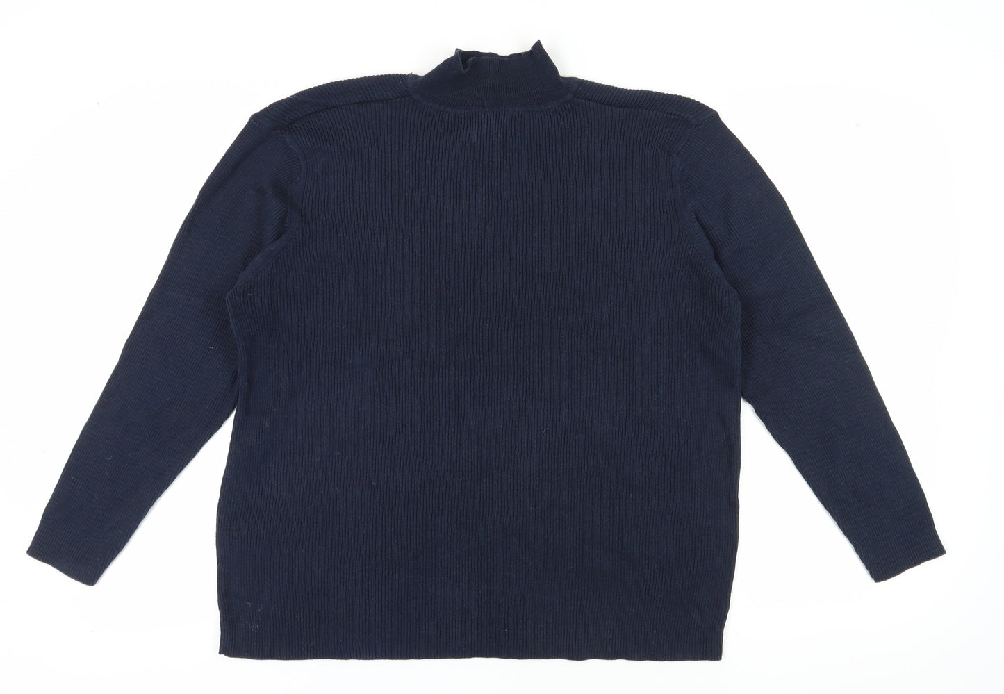 ASOS DESIGN Men's Blue Collared Knit Pullover Size L