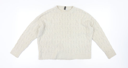 Womens UK Size 12 Divided Ivory Pullover Jumper