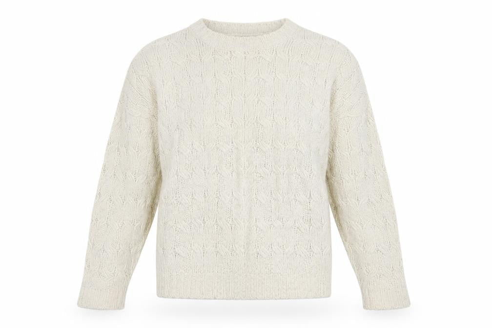 Womens UK Size 12 Divided Ivory Pullover Jumper