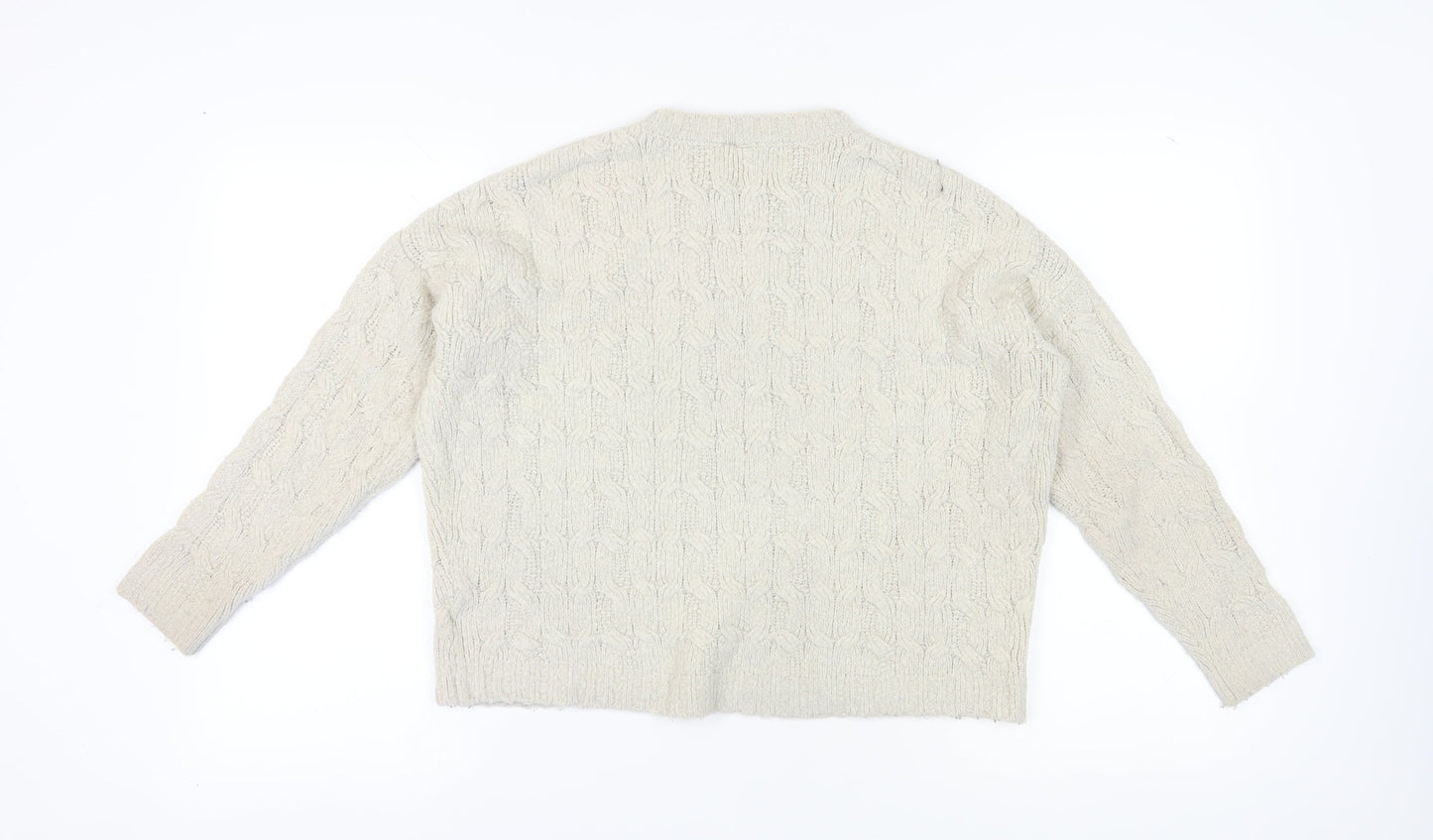 Womens UK Size 12 Divided Ivory Pullover Jumper