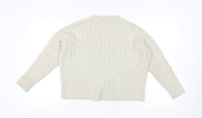 Womens UK Size 12 Divided Ivory Pullover Jumper