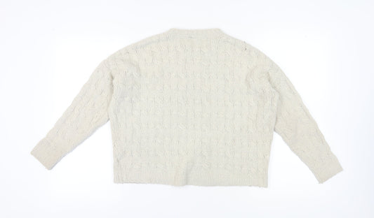 Womens UK Size 12 Divided Ivory Pullover Jumper