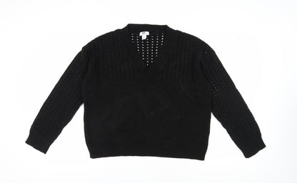 Womens UK Size L Dorothy Perkins Black Pullover Jumper