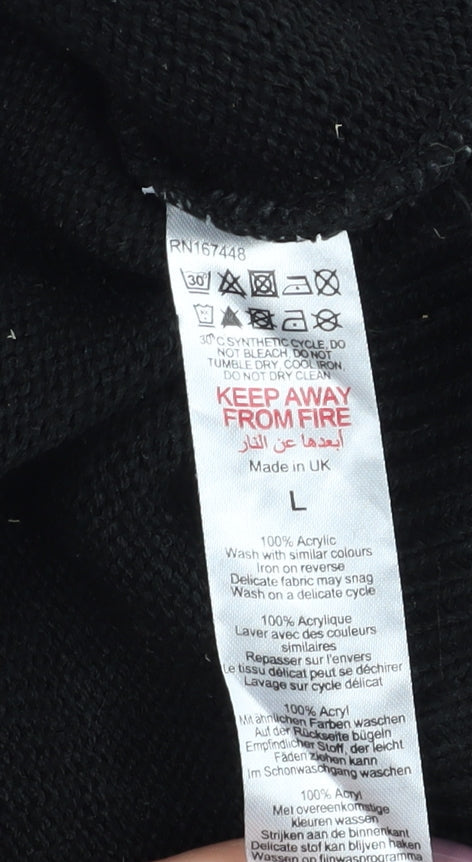Womens UK Size L Dorothy Perkins Black Pullover Jumper