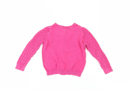 Mini Club Pink Cardigan Unisex 18-24M Cotton Knit