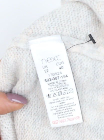 Womens UK Size 12 NEXT Ivory Pullover Jumper