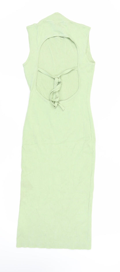 Missguided Women's Green Midi Bodycon Dress M
