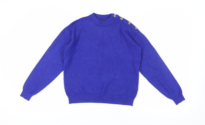 Womens UK Size S Marks and Spencer Blue Pullover Jumper