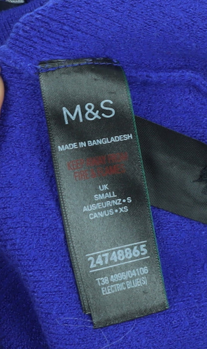 Womens UK Size S Marks and Spencer Blue Pullover Jumper