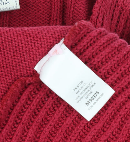 Womens UK Size L NEXT Red Cardigan Jumper