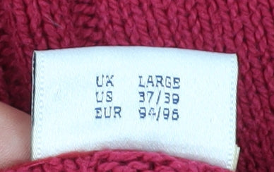 Womens UK Size L NEXT Red Cardigan Jumper