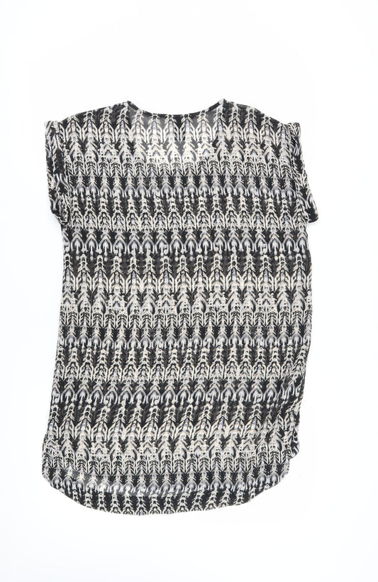 Womens UK Size 8 H&M Black Basic T-Shirt