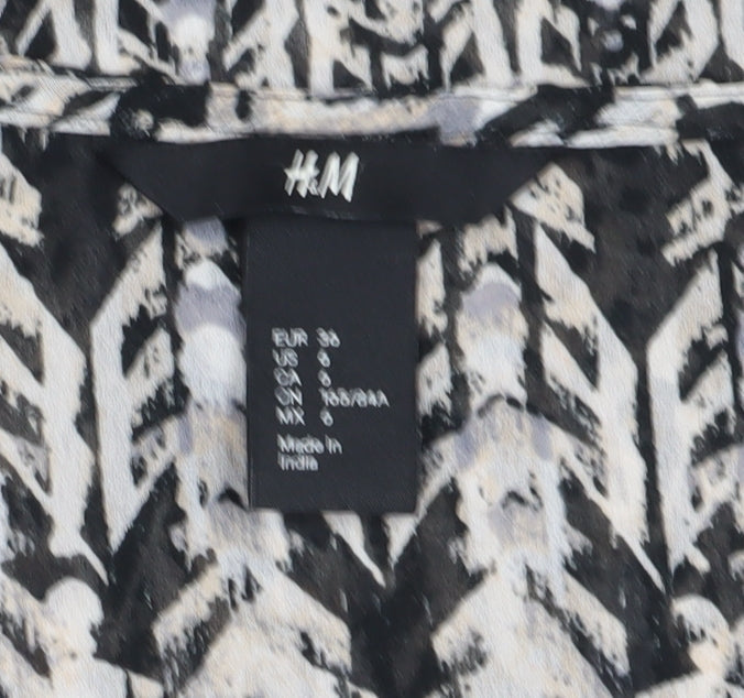 Womens UK Size 8 H&M Black Basic T-Shirt