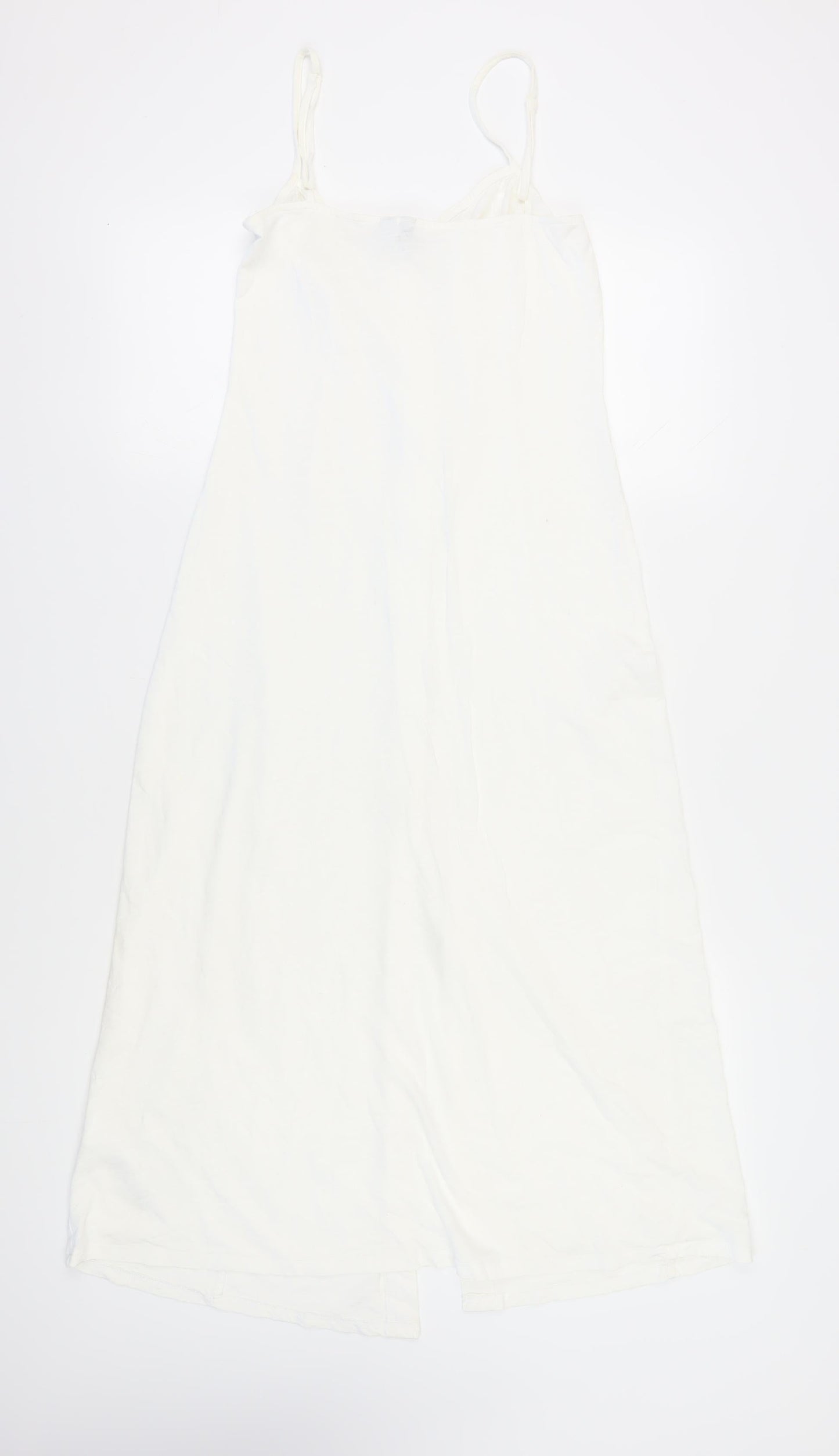 ASOS Women's White Slip Dress UK 10 Button Midi