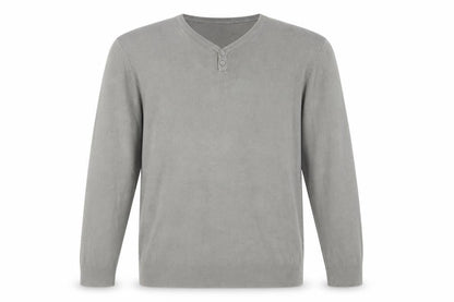Mens UK Size XL Marks and Spencer Grey Henley Jumper