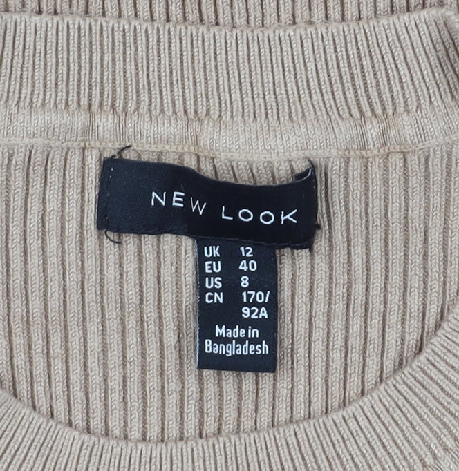 Womens UK Size 12 New Look Beige Pullover Jumper