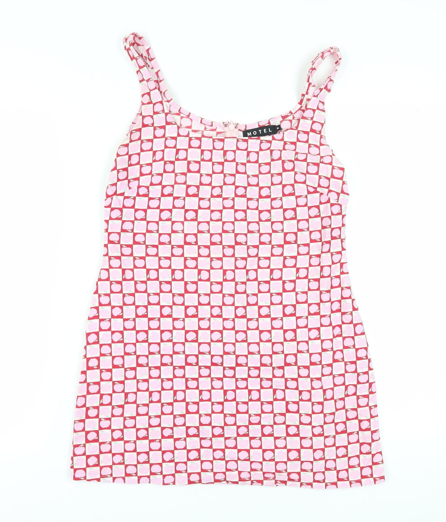 Motel Women's Red Geometric Slip Dress M