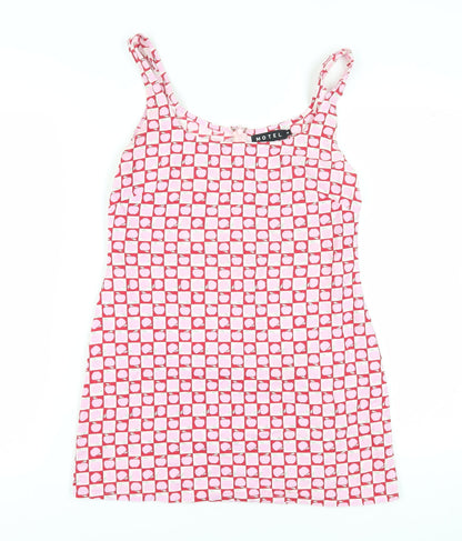 Motel Women's Red Geometric Slip Dress M