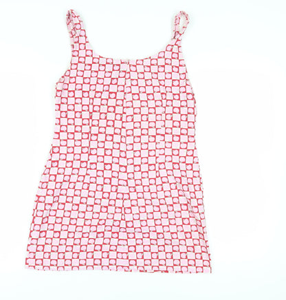 Motel Women's Red Geometric Slip Dress M