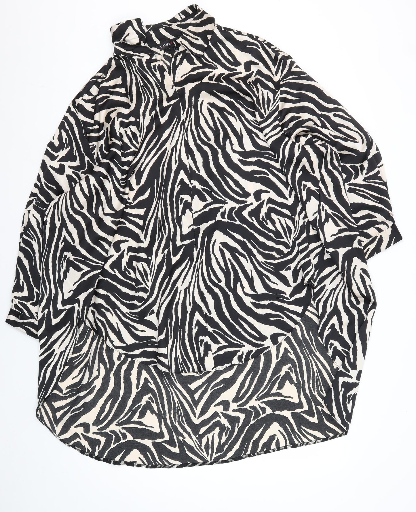 Cameo Rose Women's Black Animal Print Kimono Blouse Size 14