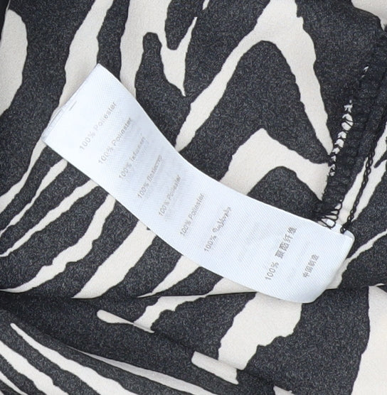 Cameo Rose Women's Black Animal Print Kimono Blouse Size 14