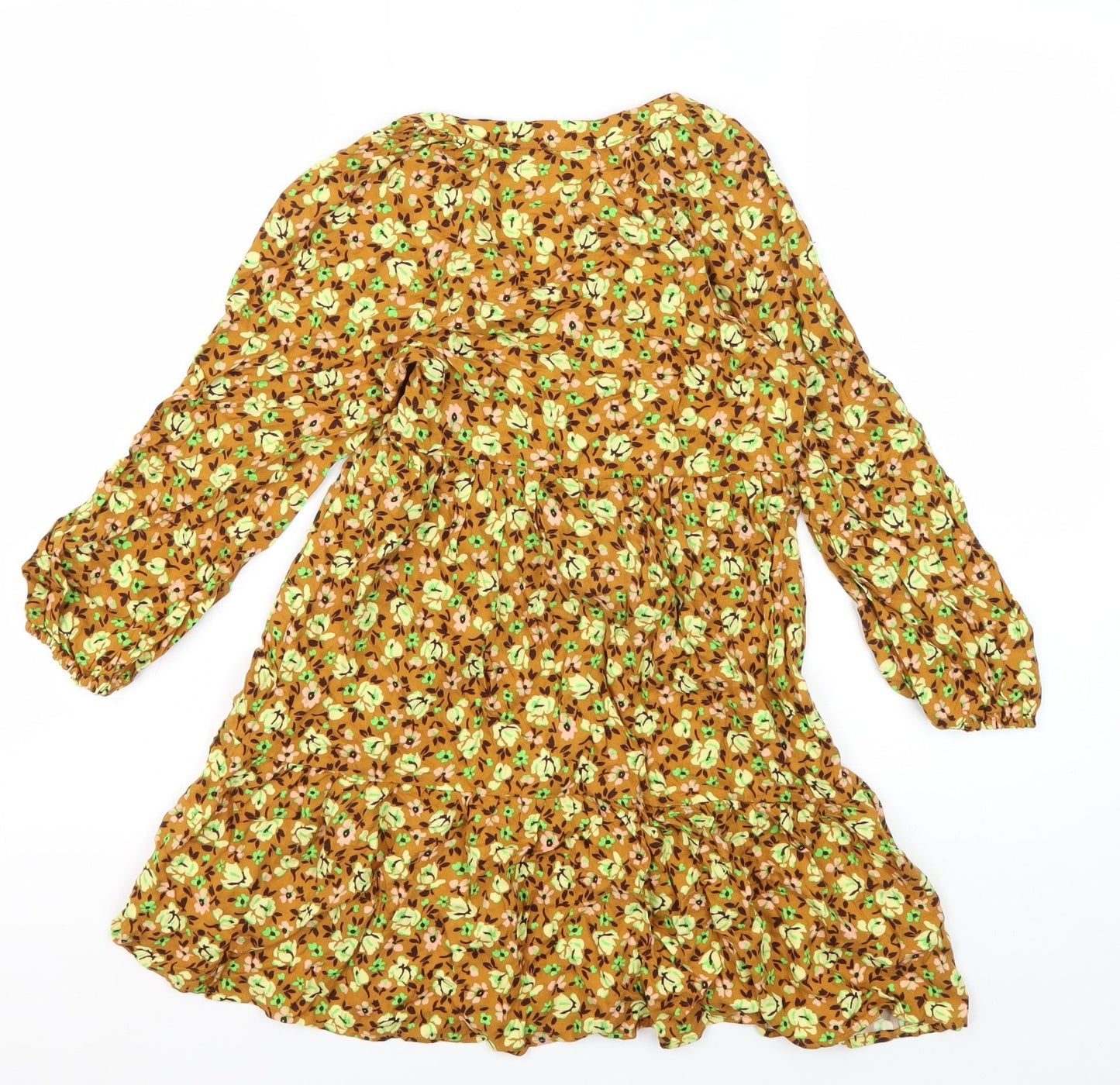 Zara Girls Multicoloured Floral Dress, Age 9, Long Sleeve