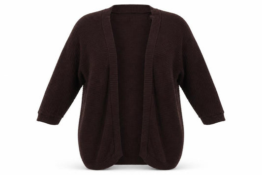 Womens UK Size S/M Boohoo Brown Cardigan Jumper