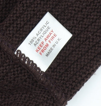 Boohoo Women's Brown Cardigan S/M 3/4 Sleeve Acrylic