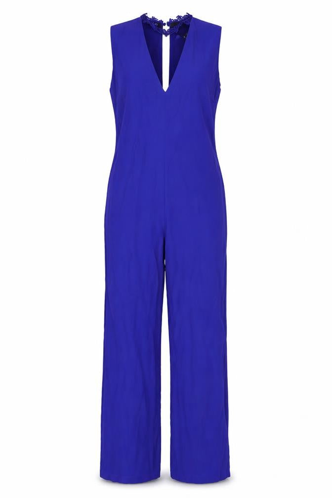 Zara Women's Blue Sleeveless Jumpsuit Size 6