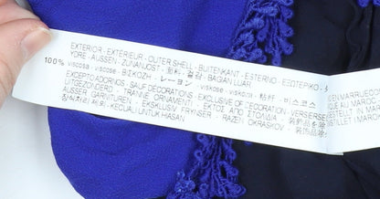 Zara Women's Blue Sleeveless Jumpsuit Size 6