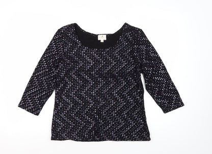 Womens UK Size M Cleo Black  Blouse