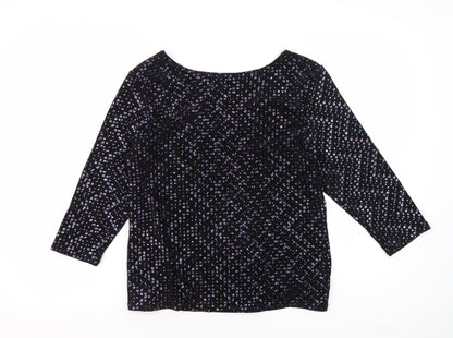 Womens UK Size M Cleo Black  Blouse