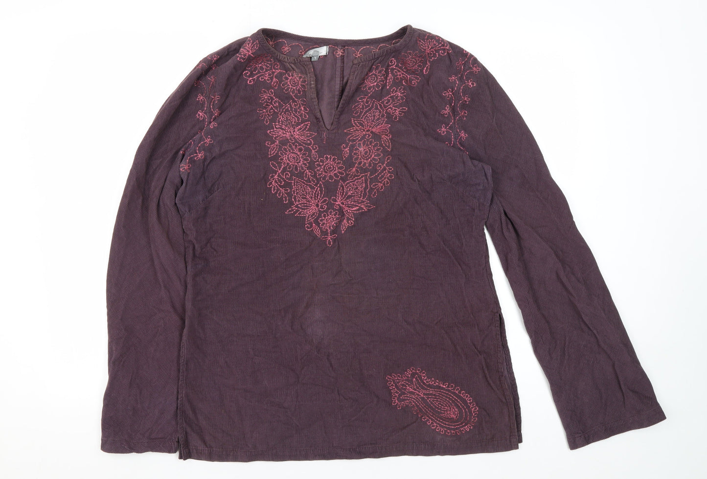 Womens UK Size L NAF NAF Purple Tunic Blouse