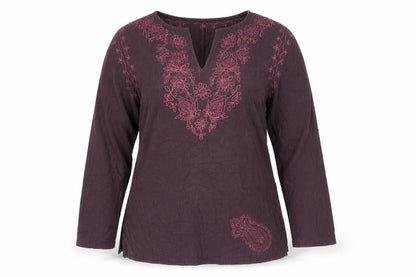 Womens UK Size L NAF NAF Purple Tunic Blouse