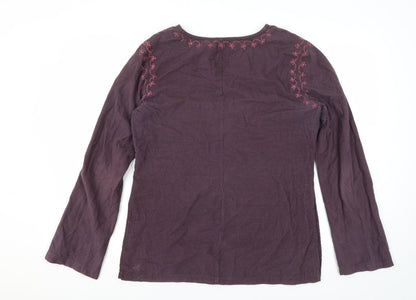 Womens UK Size L NAF NAF Purple Tunic Blouse