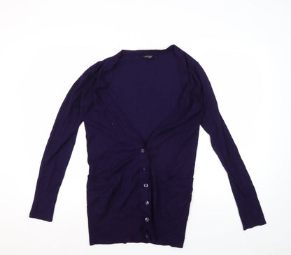 Womens UK Size 8 Topshop Purple Cardigan Jumper